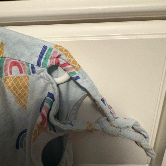 Tea Collection Blue Jumpsuit with Rainbow and Ice Cream Print size 6 - Picture 3 of 3